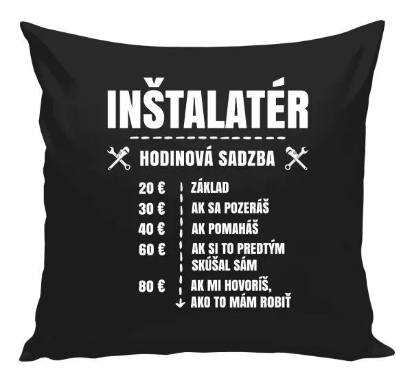 Vankúš Hodinová sadzba - inštalatér