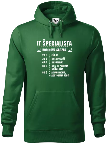 Pánska mikina Hodinová sadzba - IT špecialista