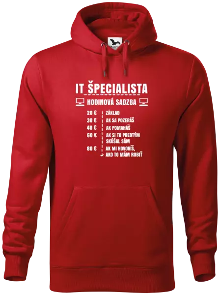 Pánska mikina Hodinová sadzba - IT špecialista