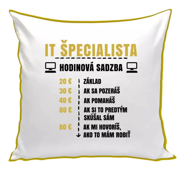 Vankúš Hodinová sadzba - IT špecialista