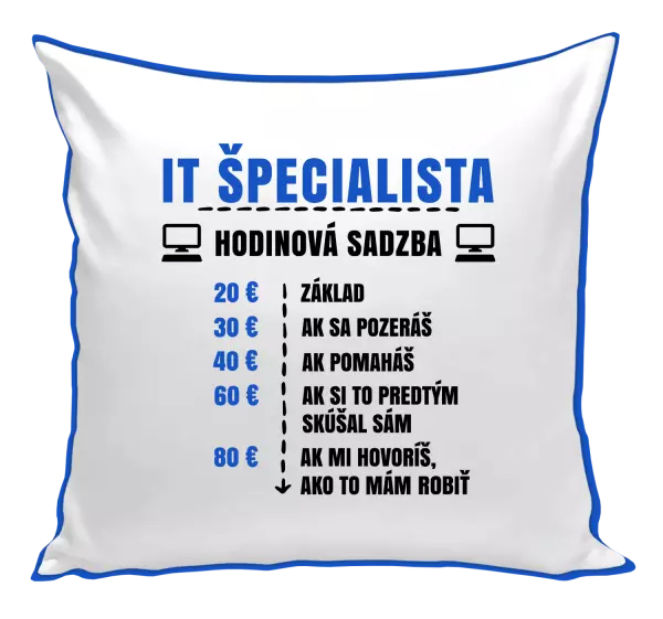 Vankúš Hodinová sadzba - IT špecialista