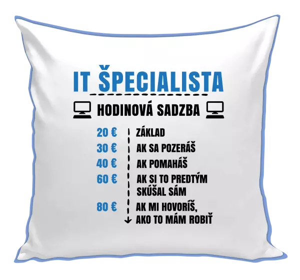 Vankúš Hodinová sadzba - IT špecialista