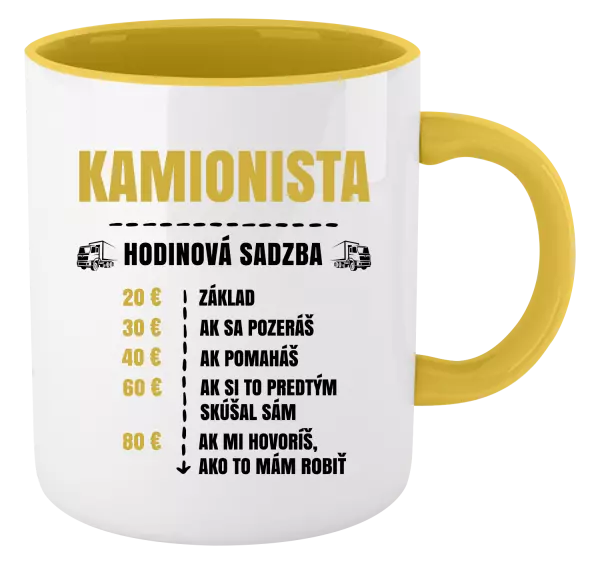 Hrnček  Hodinová sadzba - kamionista