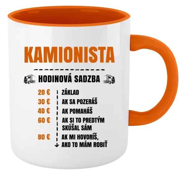 Hrnček  Hodinová sadzba - kamionista