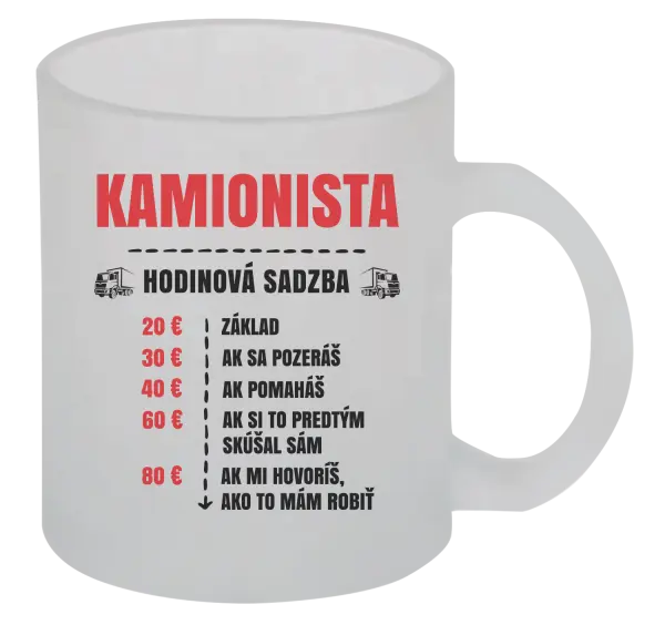 Hrnček Hodinová sadzba - kamionista