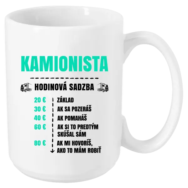 Hrnček Hodinová sadzba - kamionista