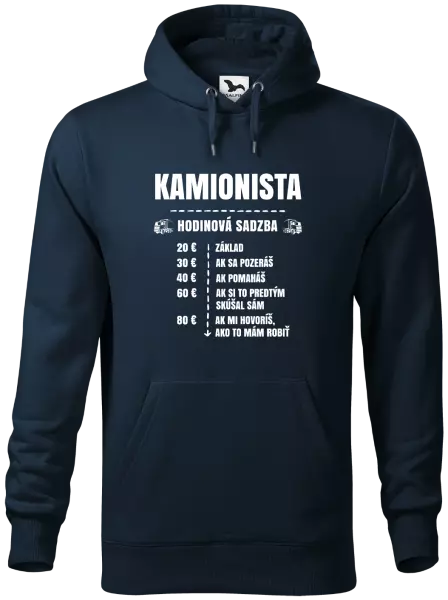 Pánska mikina Hodinová sadzba - kamionista
