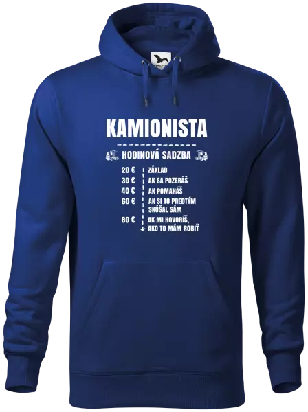 Pánska mikina Hodinová sadzba - kamionista