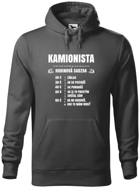 Pánska mikina Hodinová sadzba - kamionista