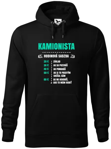 Pánska mikina Hodinová sadzba - kamionista