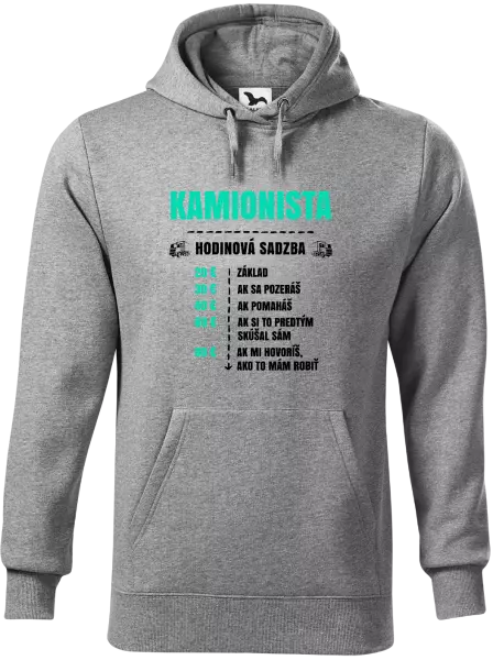 Pánska mikina Hodinová sadzba - kamionista