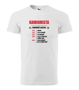Pánske tričko Hodinová sadzba - kamionista