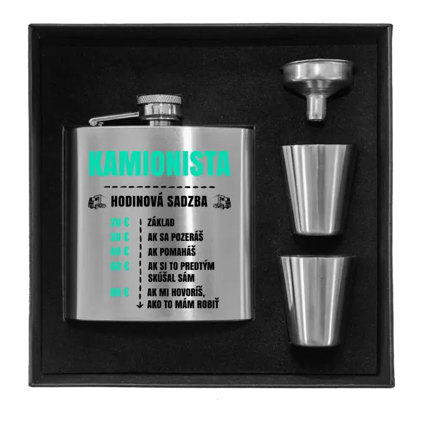 Ploskačka v krabičke Hodinová sadzba - kamionista