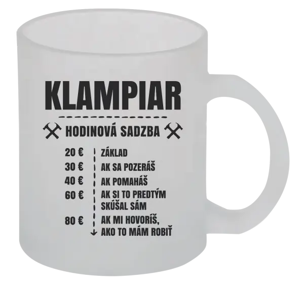 Hrnček Hodinová sadzba - klampiar