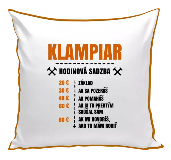 Vankúš Hodinová sadzba - klampiar
