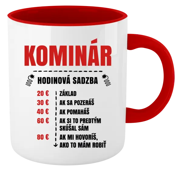 Hrnček  Hodinová sadzba - kominár