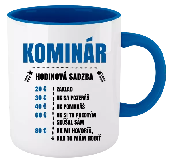 Hrnček  Hodinová sadzba - kominár