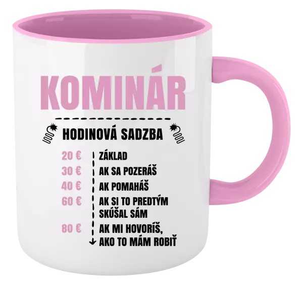 Hrnček  Hodinová sadzba - kominár