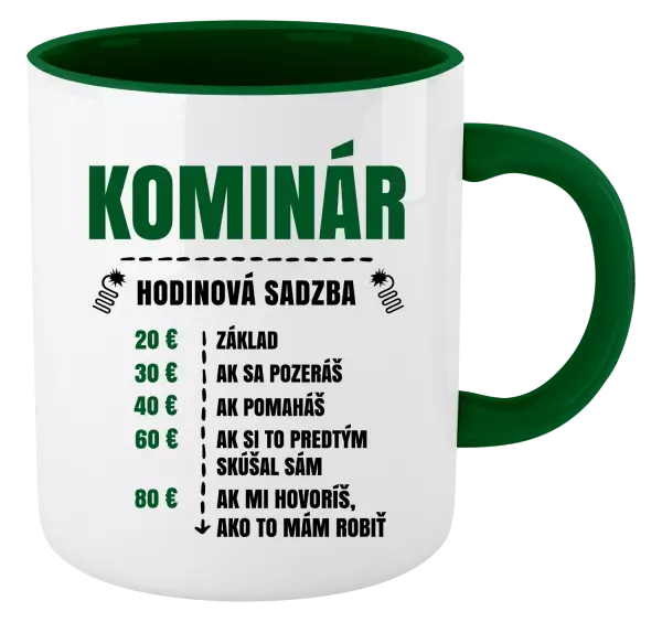 Hrnček  Hodinová sadzba - kominár