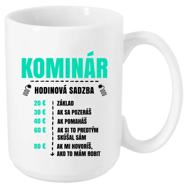 Hrnček Hodinová sadzba - kominár