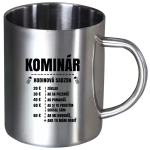 Nerezový hrnček Hodinová sadzba - kominár