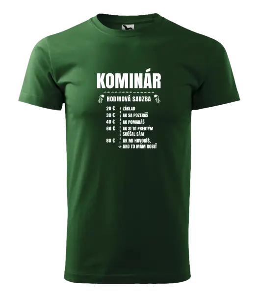 Pánske tričko Hodinová sadzba - kominár