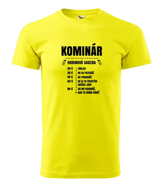 Pánske tričko Hodinová sadzba - kominár