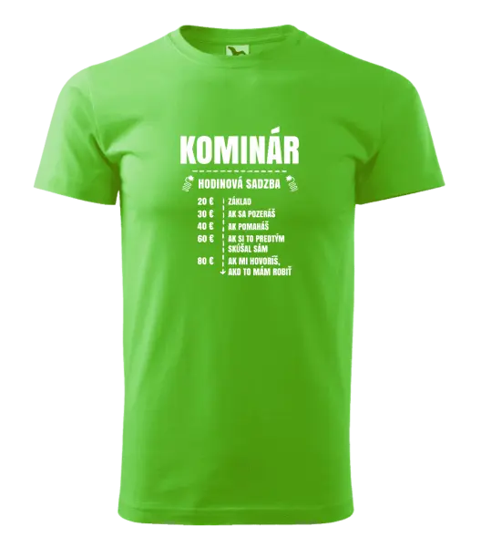 Pánske tričko Hodinová sadzba - kominár