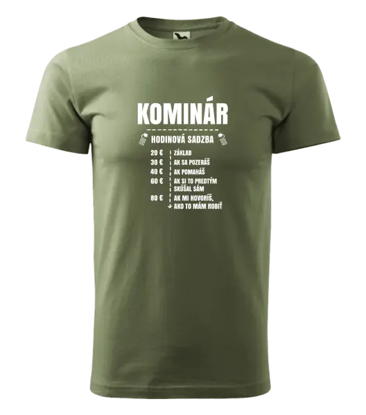 Pánske tričko Hodinová sadzba - kominár