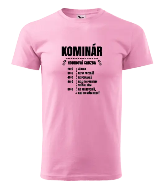 Pánske tričko Hodinová sadzba - kominár