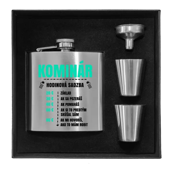 Ploskačka v krabičke Hodinová sadzba - kominár