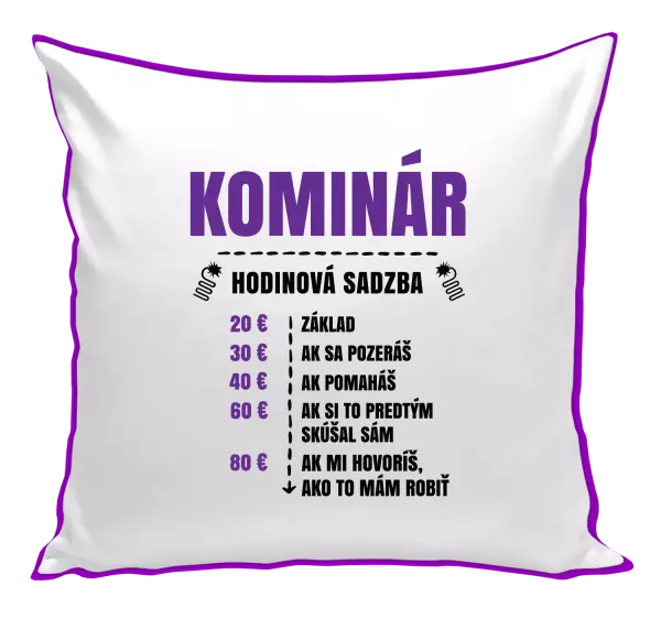 Vankúš Hodinová sadzba - kominár