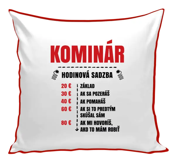 Vankúš Hodinová sadzba - kominár