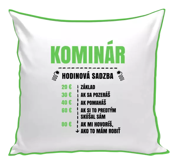 Vankúš Hodinová sadzba - kominár