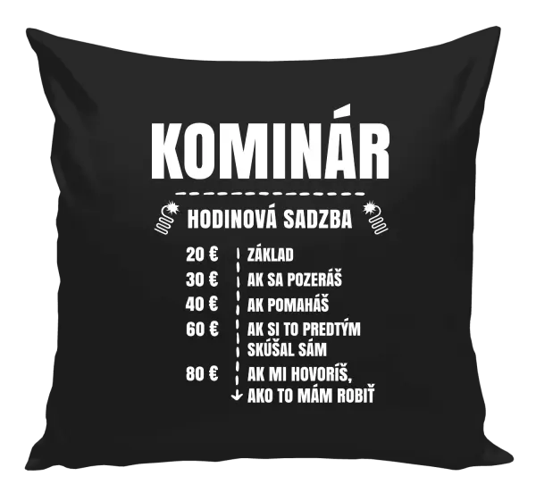 Vankúš Hodinová sadzba - kominár