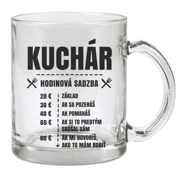 Hrnček Hodinová sadzba - kuchár