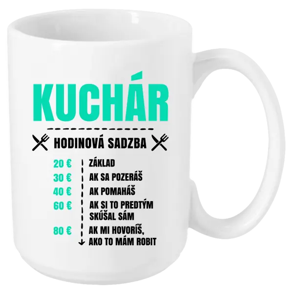 Hrnček Hodinová sadzba - kuchár