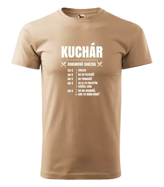 Pánske tričko Hodinová sadzba - kuchár