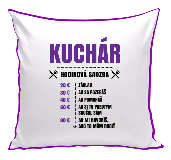 Vankúš Hodinová sadzba - kuchár