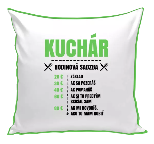 Vankúš Hodinová sadzba - kuchár
