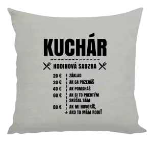 Vankúš Hodinová sadzba - kuchár