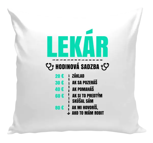 Vankúš Hodinová sadzba - lekár