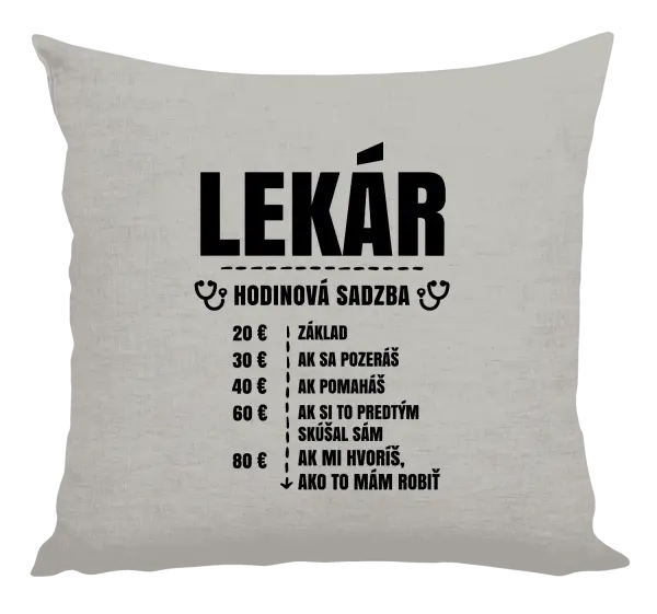 Vankúš Hodinová sadzba - lekár