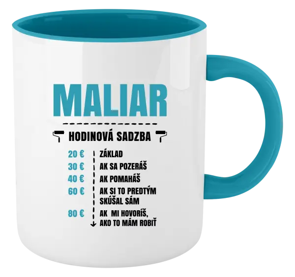 Hrnček  Hodinová sadzba - maliar