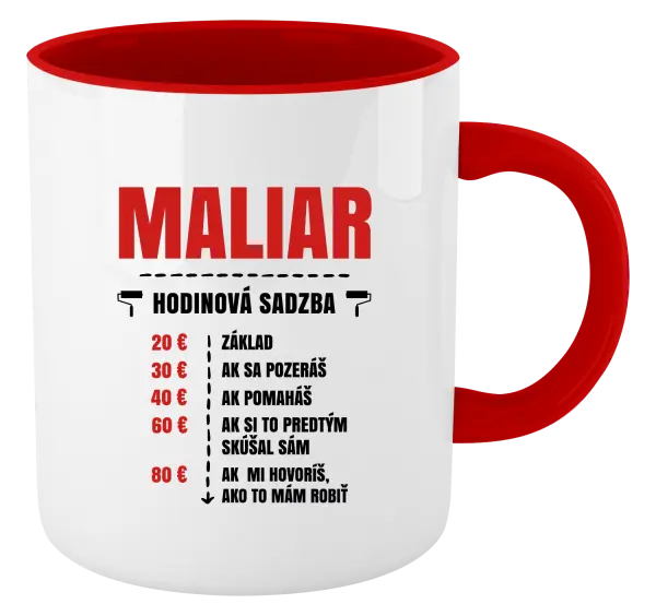 Hrnček  Hodinová sadzba - maliar