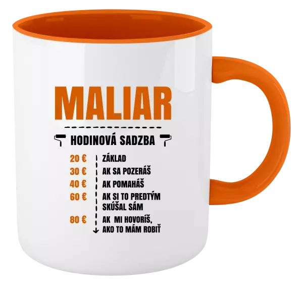 Hrnček  Hodinová sadzba - maliar
