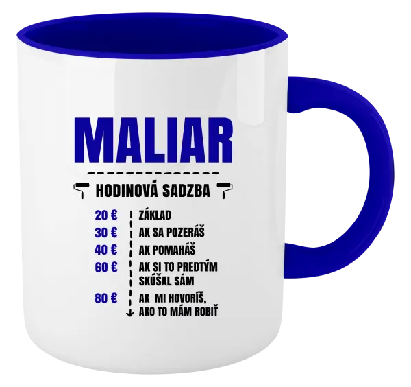 Hrnček  Hodinová sadzba - maliar