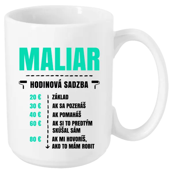 Hrnček Hodinová sadzba - maliar