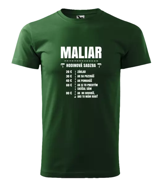 Pánske tričko Hodinová sadzba - maliar