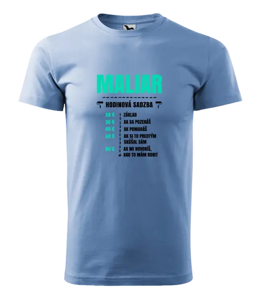 Pánske tričko Hodinová sadzba - maliar